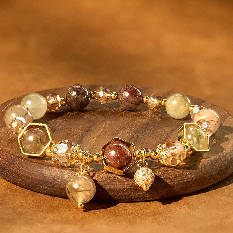KarmaRipple's Authentic Colored Rutilated Quartz Amethyst Protection Bracelet p2