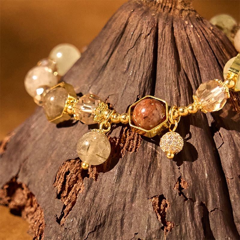 KarmaRipple's Authentic Colored Rutilated Quartz Amethyst Protection Bracelet p4