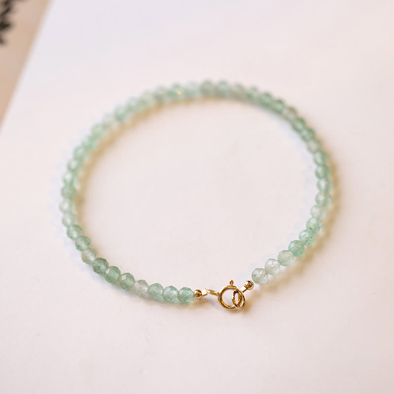 KarmaRipple's 3mm Small Green Aventurine Ultra-Thin Beadwork Fortune Bracelet p5