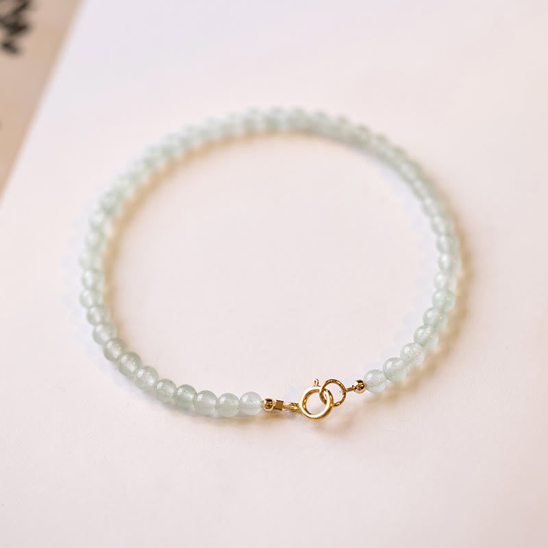 KarmaRipple's 3mm Small Green Aventurine Ultra-Thin Beadwork Fortune Bracelet p17