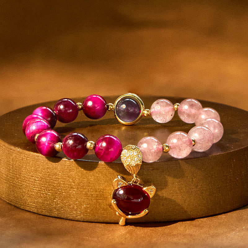 KarmaRipple's Authentic Strawberry Quartz Pixiu Love Bracelet p8