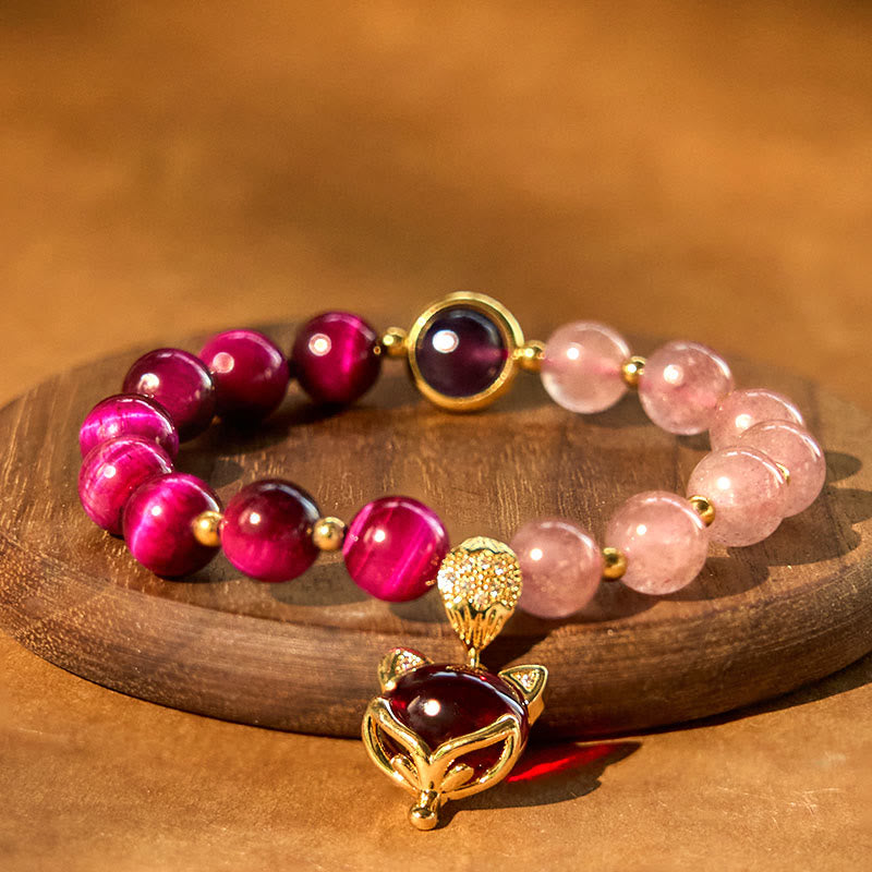 KarmaRipple's Authentic Strawberry Quartz Pixiu Love Bracelet p9