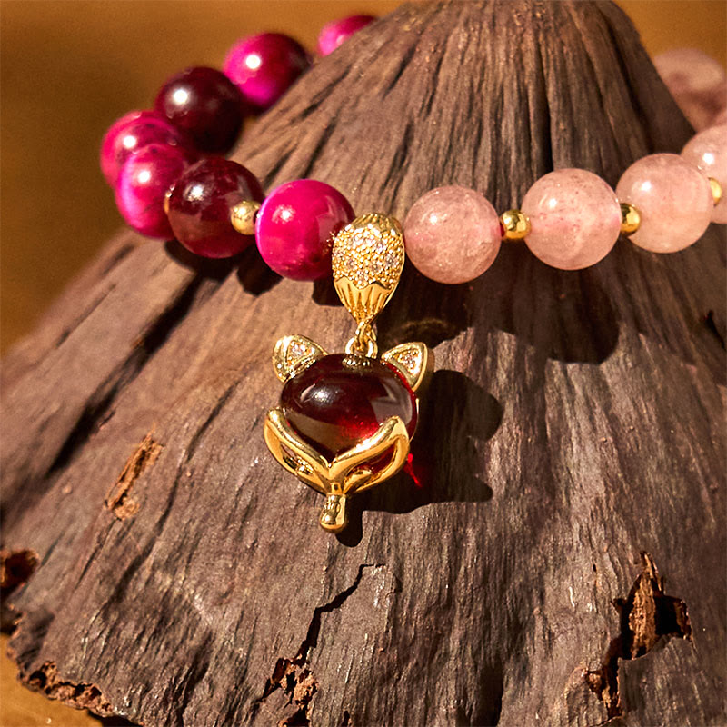 KarmaRipple's Authentic Strawberry Quartz Pixiu Love Bracelet p10