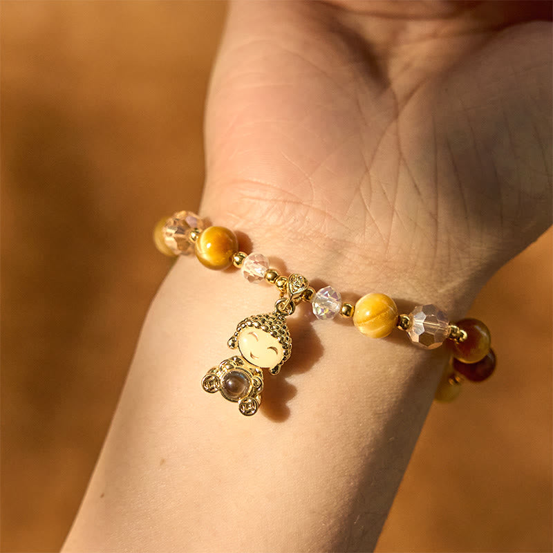 KarmaRipple's Yellow Tiger Eye Meditation Buddha Protection Bracelet p10
