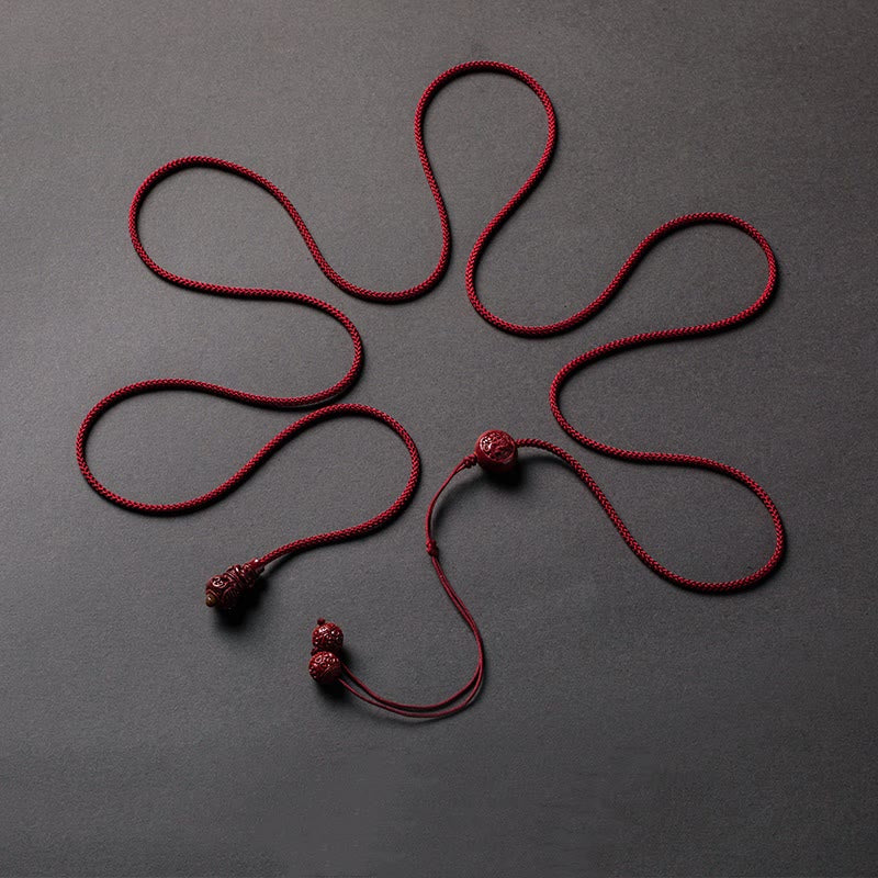 KarmaRipple's Authentic Cinnabar Chinese Zodiac?Gourd Calm Blessing Red String Belly Chain p24