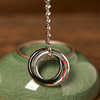 KarmaRipple's Bronze Qiankun Hoop Big Dipper Fortune Pendant Necklace