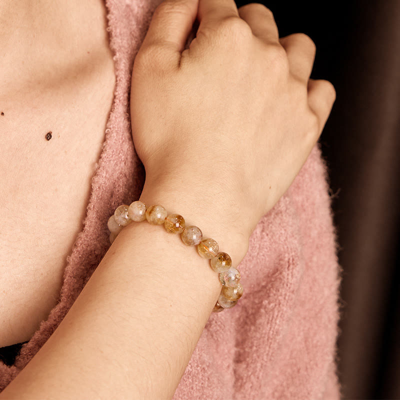 KarmaRipple's Authentic Citrine Snowflake Gemstone Prosperity Bracelet p3