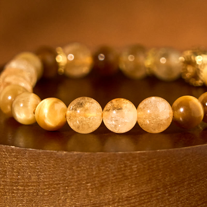 KarmaRipple's Citrine Tiger Eye Red Agate Generosity Bracelet p4