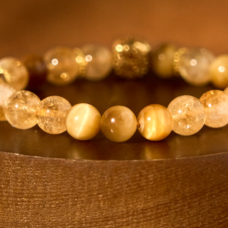 KarmaRipple's Citrine Tiger Eye Red Agate Generosity Bracelet p6