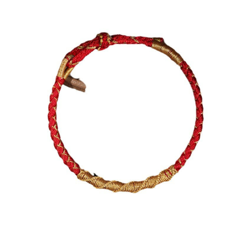 KarmaRipple's Tibetan Colorful Gold Thread Dragon Scale Weave Protection Woven Bracelet p7