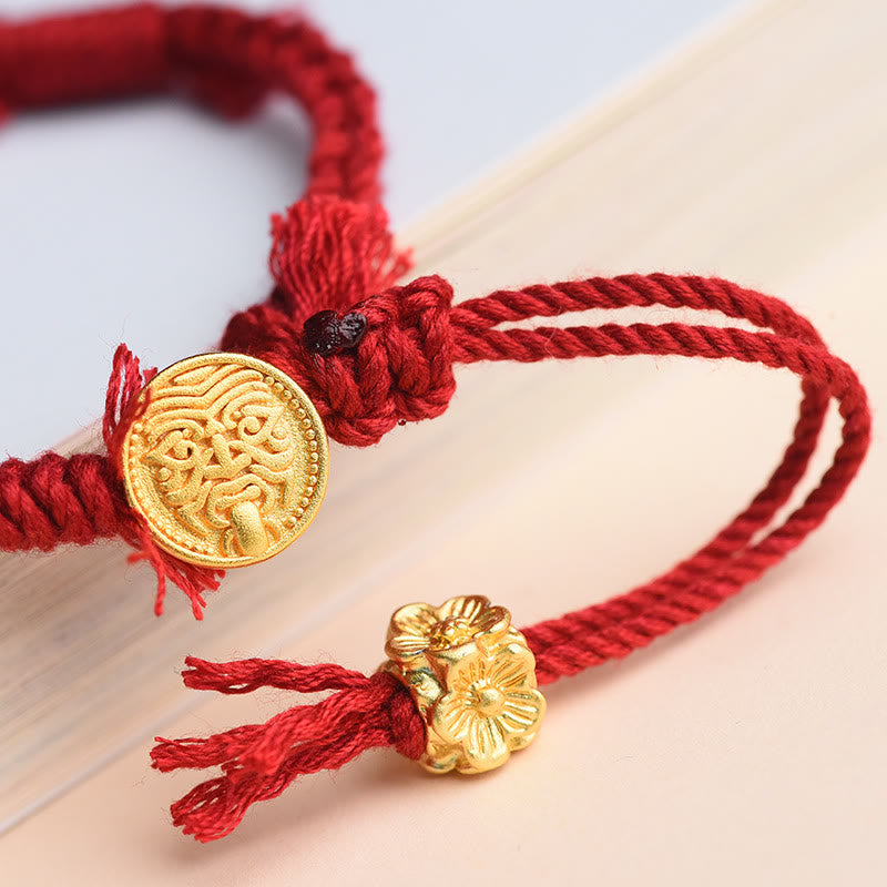 KarmaRipple's Tibetan String Zakiram Goddess Of Wealth Flower Tassel Protection Bracelet p10