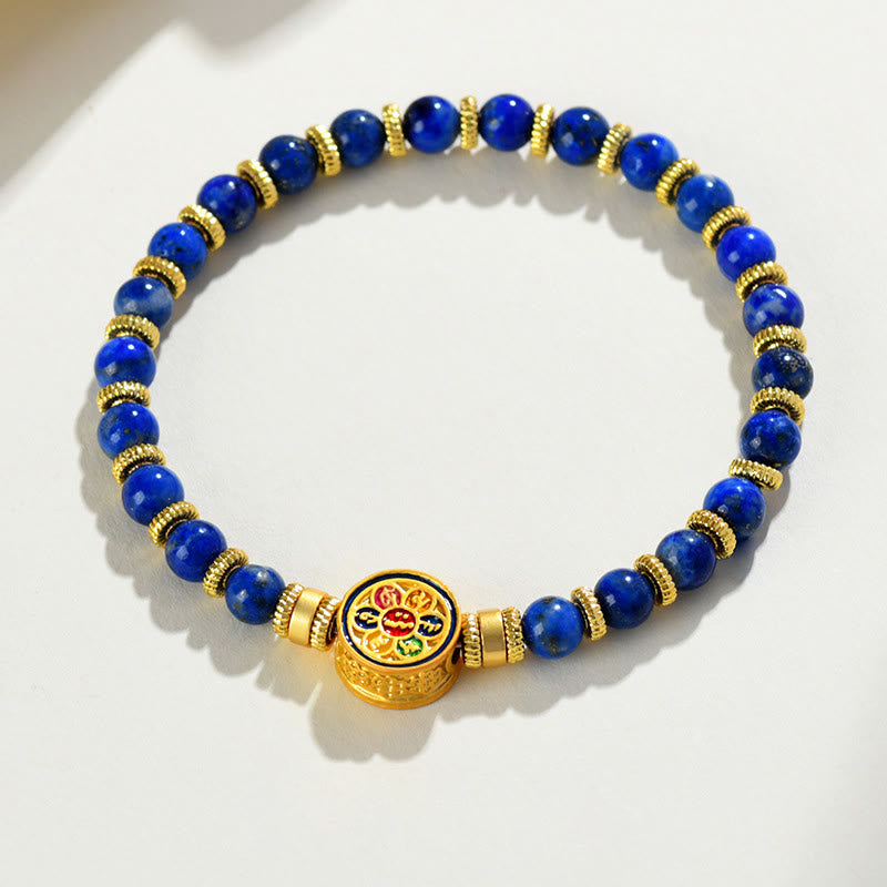 KarmaRipple's Authentic Lazurite Om Mani Padme Hum Bead Balance Bracelet p10