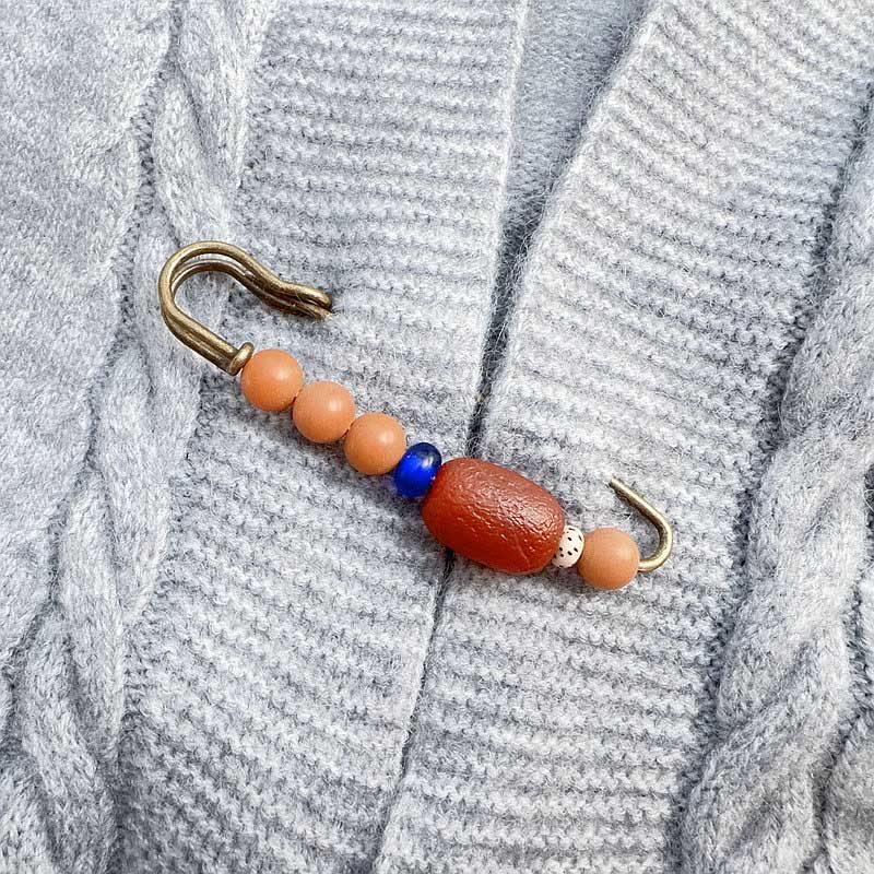 KarmaRipple's Bodhi Seed Agate Calm Balance Brooch p10