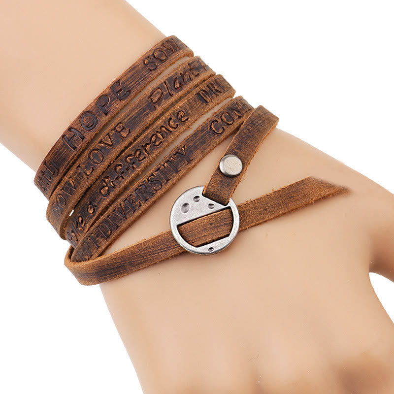 KarmaRipple's Vintage Multi-layer Leather Buckle Confidence Bracelet p4