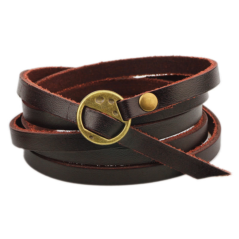 KarmaRipple's Vintage Multi-layer Leather Buckle Confidence Bracelet p7