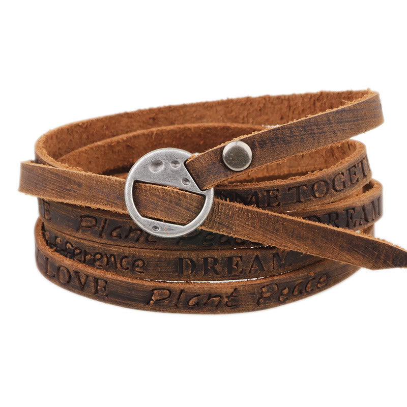 KarmaRipple's Vintage Multi-layer Leather Buckle Confidence Bracelet p8