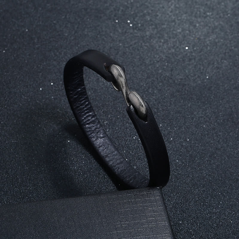 KarmaRipple's Vintage Leather Plain Strength Buckle Bracelet p18