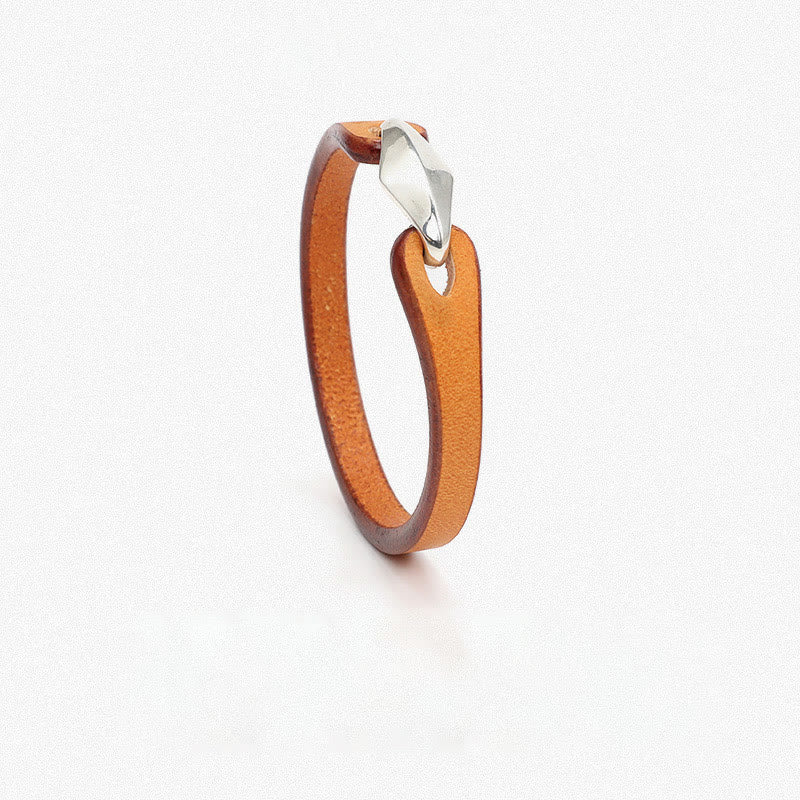 KarmaRipple's 925 Sterling Silver Leather Multi-turn Protection Bracelet p6