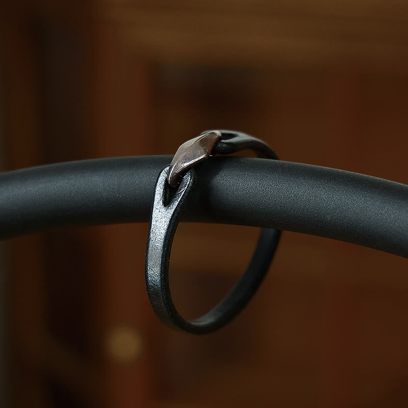 KarmaRipple's 925 Sterling Silver Leather Multi-turn Protection Bracelet p8