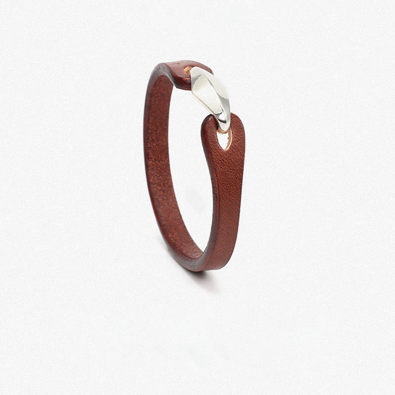 KarmaRipple's 925 Sterling Silver Leather Multi-turn Protection Bracelet p52