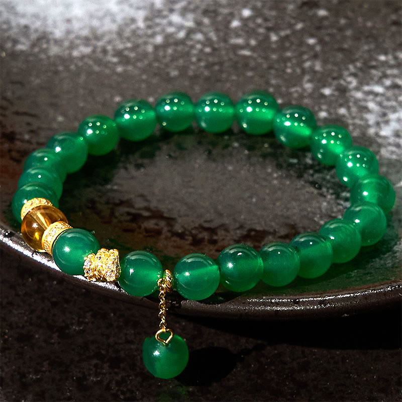 KarmaRipple's Year of the Snake Green Agate Citrine Power Bracelet p2
