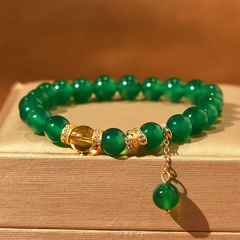 KarmaRipple's Year of the Snake Green Agate Citrine Power Bracelet p1