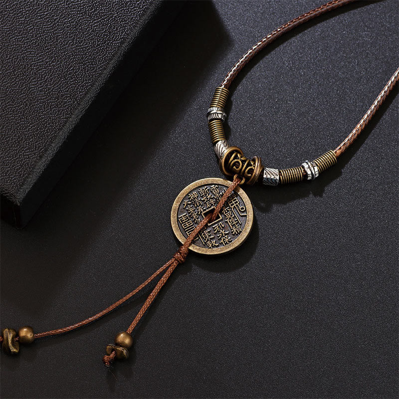KarmaRipple's Mountain Ghosts Spend Money Bagua Alloy Bronze Coin Balance Pendant Necklace p1