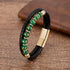 Green Agate / Gold / 16-18cm