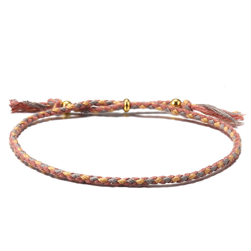 KarmaRipple's Handmade Colorful Rope Woven Tassel Adjustable Balance Bracelet p2
