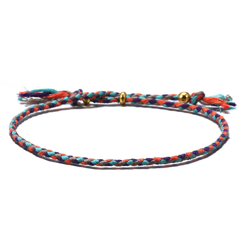 KarmaRipple's Handmade Colorful Rope Woven Tassel Adjustable Balance Bracelet p19