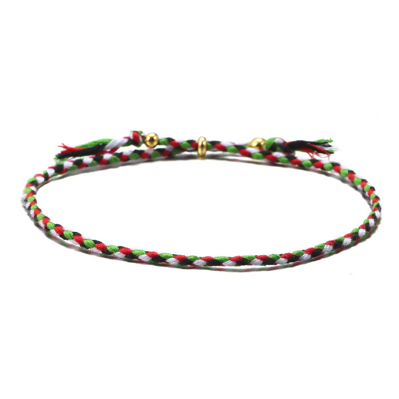 KarmaRipple's Handmade Colorful Rope Woven Tassel Adjustable Balance Bracelet p20