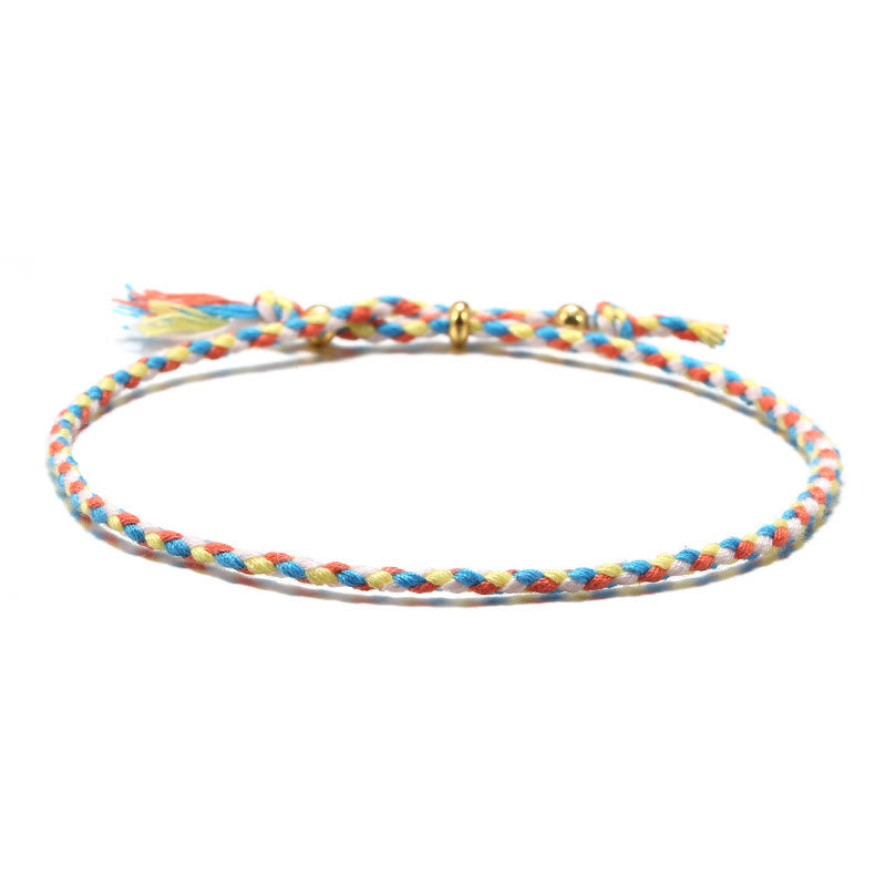 KarmaRipple's Handmade Colorful Rope Woven Tassel Adjustable Balance Bracelet p24