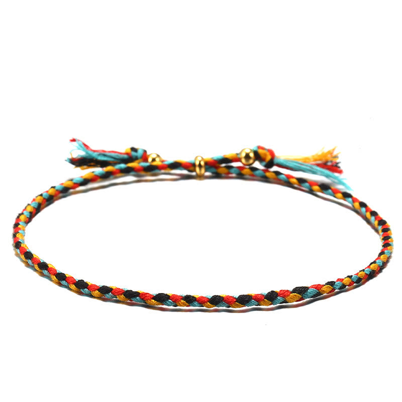 KarmaRipple's Handmade Colorful Rope Woven Tassel Adjustable Balance Bracelet p10