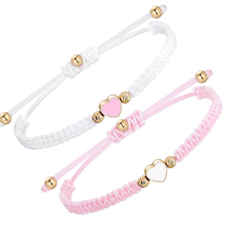 KarmaRipple's 2Pcs Handmade Woven Rope Love Heart Luck?Couple Bracelet p10