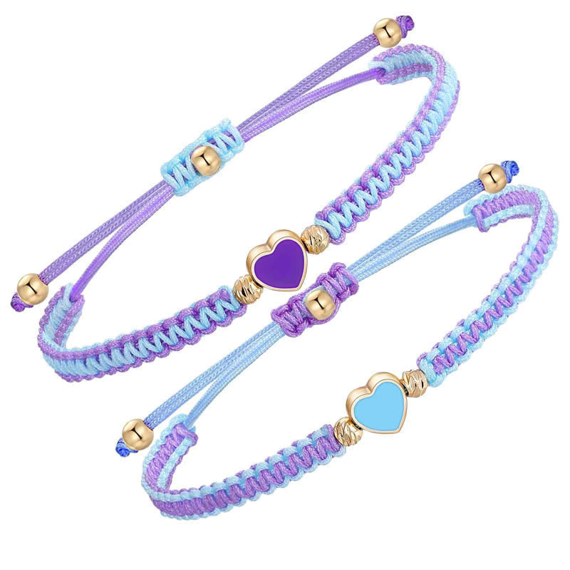 KarmaRipple's 2Pcs Handmade Woven Rope Love Heart Luck?Couple Bracelet p8