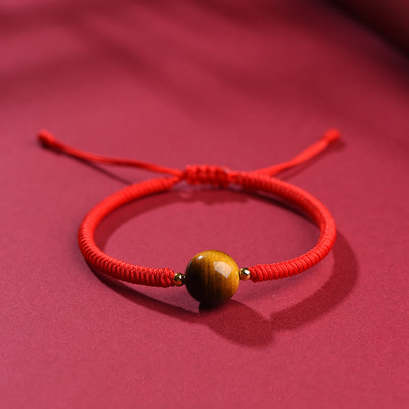 KarmaRipple's Handmade Tiger Eye Bead Fortune Protection Rope Bracelet p20
