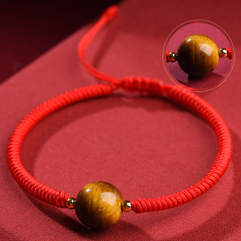 KarmaRipple's Handmade Tiger Eye Bead Fortune Protection Rope Bracelet p12