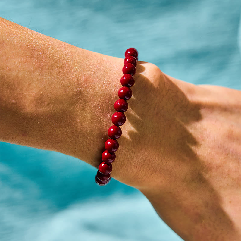 KarmaRipple's Authentic Cinnabar Beadwork Pixiu Blessing Bracelet p8