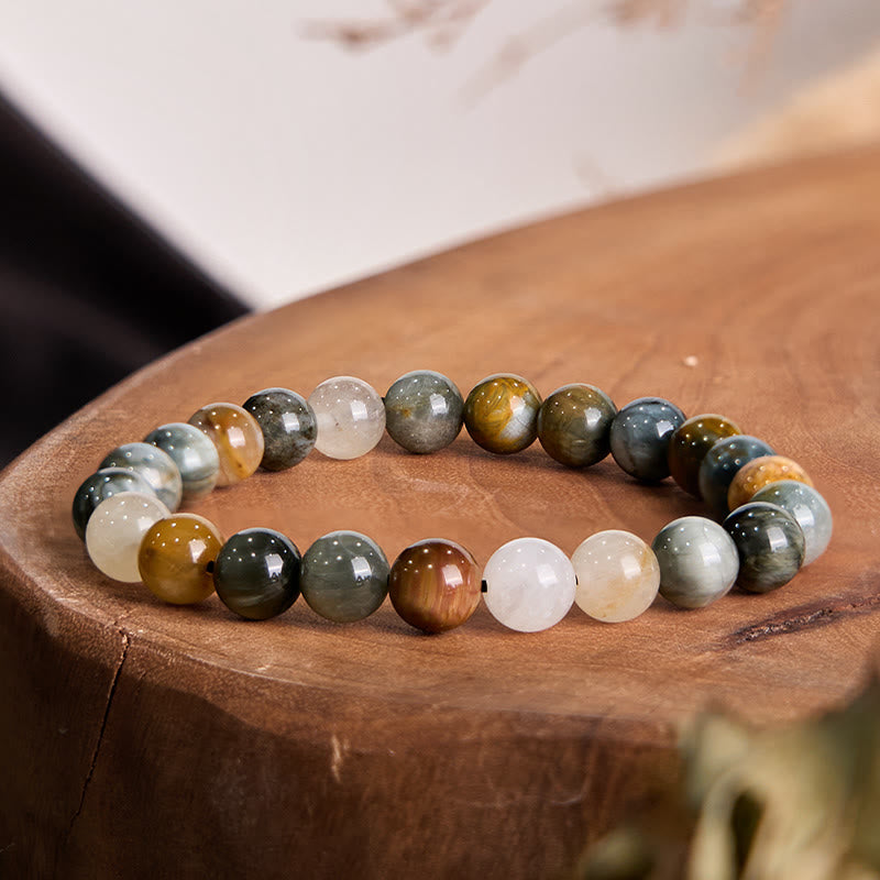 KarmaRipple's Authentic Eagle's Eye Stone Confidence Positive Bracelet p1