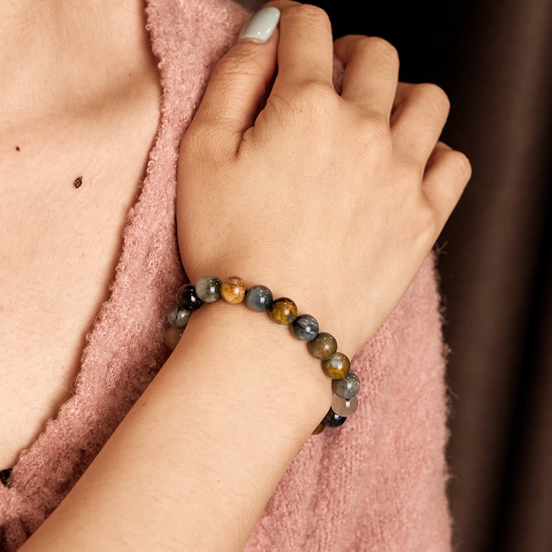 KarmaRipple's Authentic Eagle's Eye Stone Confidence Positive Bracelet p4