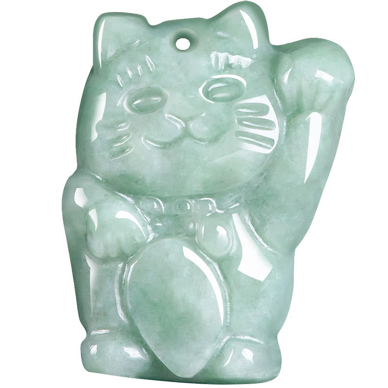 KarmaRipple's Fortunate Cat Jade Abundance Pendant Necklace p8