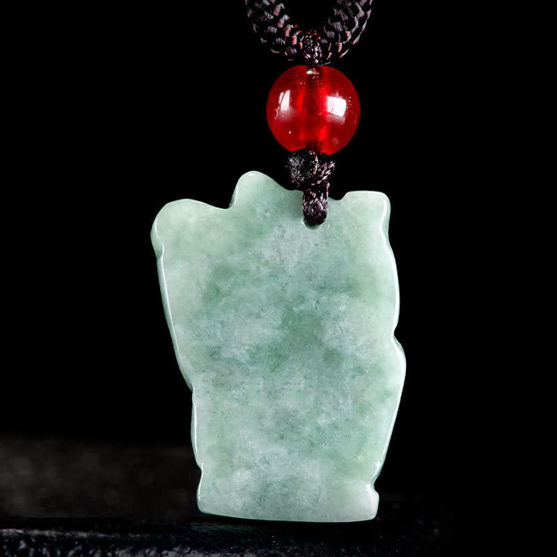KarmaRipple's Fortunate Cat Jade Abundance Pendant Necklace p5