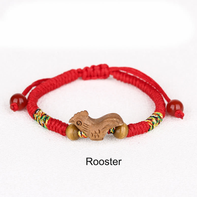 KarmaRipple's Handmade Chinese Zodiac Red String Peach Wood Fortune Bracelet p10