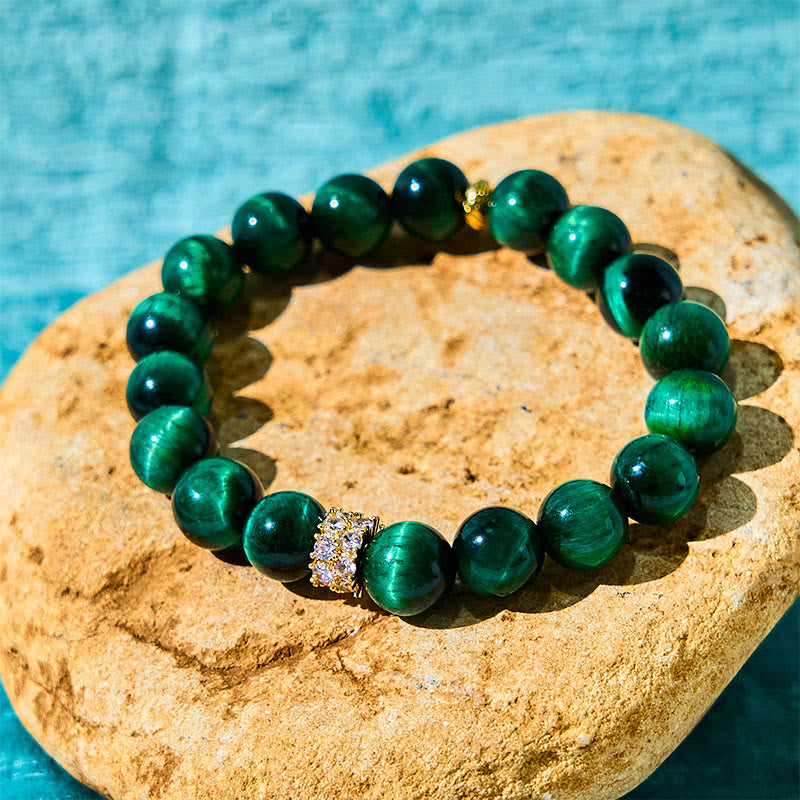 KarmaRipple's Green Tiger Eye Positive Bracelet p1
