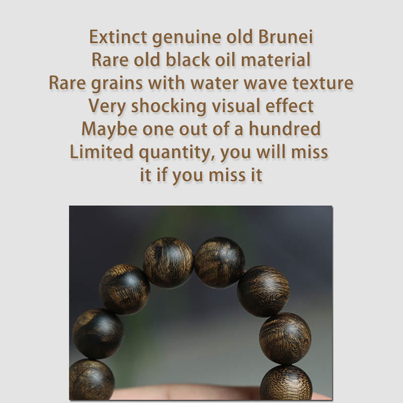 KarmaRipple's Rare Brunei Agarwood Water Ripple Pattern Peace Calm Bracelet p7