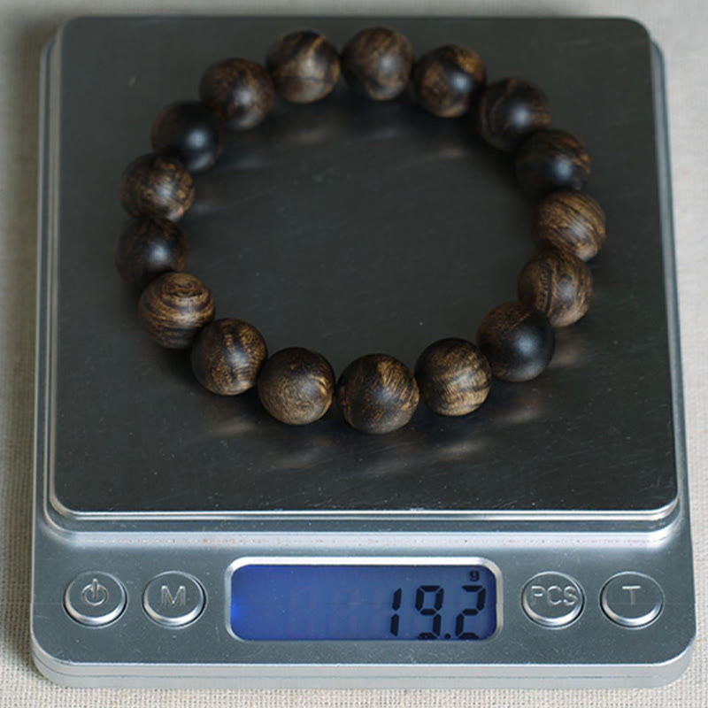 KarmaRipple's Rare Brunei Agarwood Water Ripple Pattern Peace Calm Bracelet p21