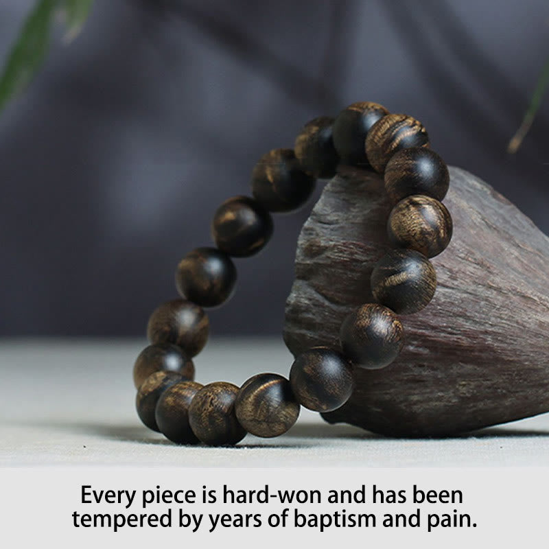 KarmaRipple's Rare Brunei Agarwood Water Ripple Pattern Peace Calm Bracelet p17