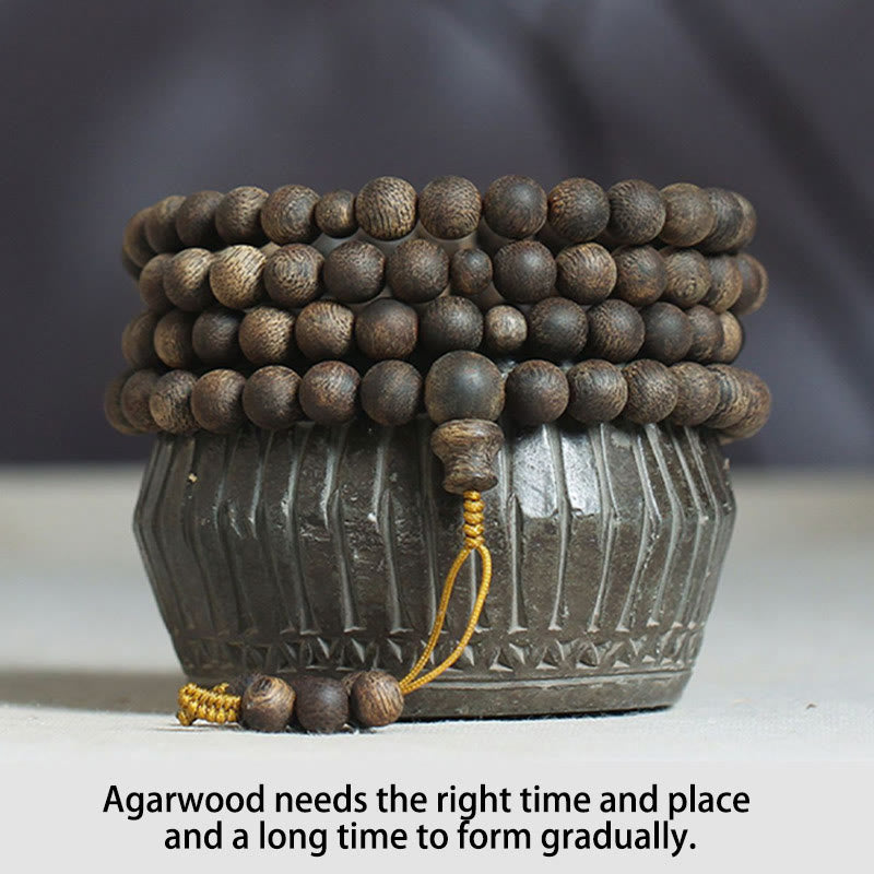 KarmaRipple's Nha Trang 108 Mala Beadwork 8mm Ivory Qinan Vietnam Agarwood Peace Bracelet p19