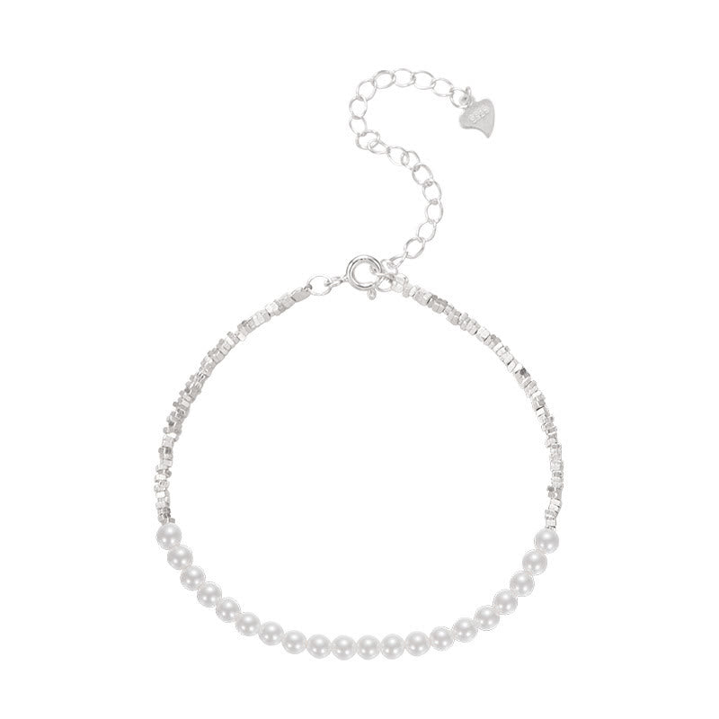 KarmaRipple's 925 Sterling Silver Pearl Beadwork Protection Anklet p11