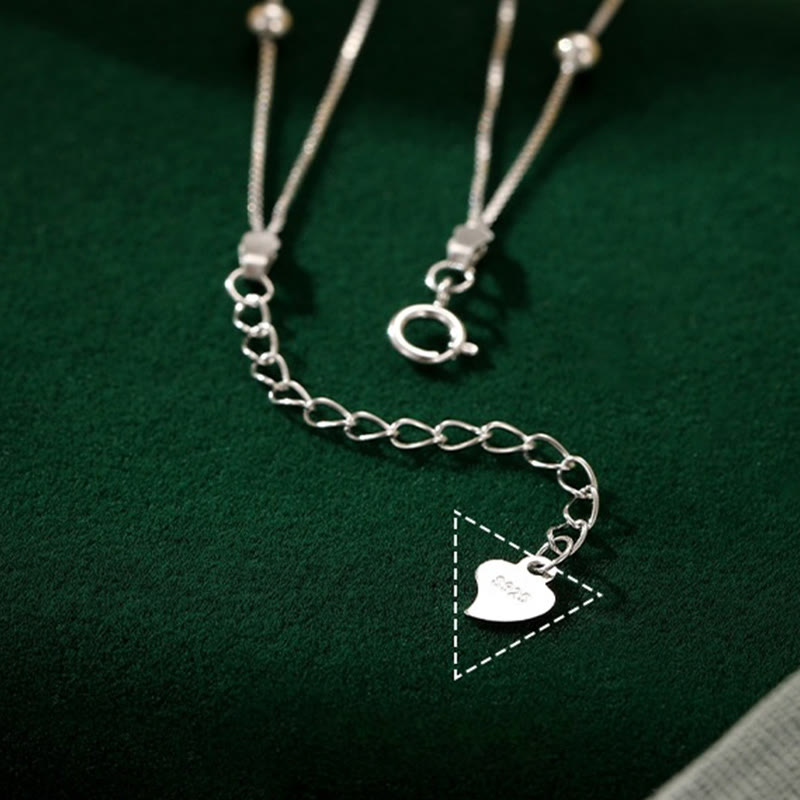 KarmaRipple's 925 Sterling Silver Ginkgo Leaf Double Layer Protection Anklet p9